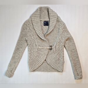 American Eagle Outfitters Shawl Collar Cardigan - Cream